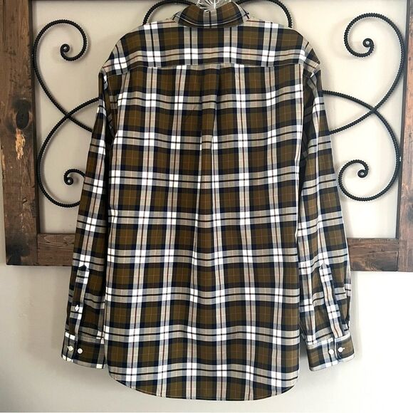 Lands End Men’s No Iron Traditional Fit Long Sleeve Plaid Shirt - Picture 3 of 16